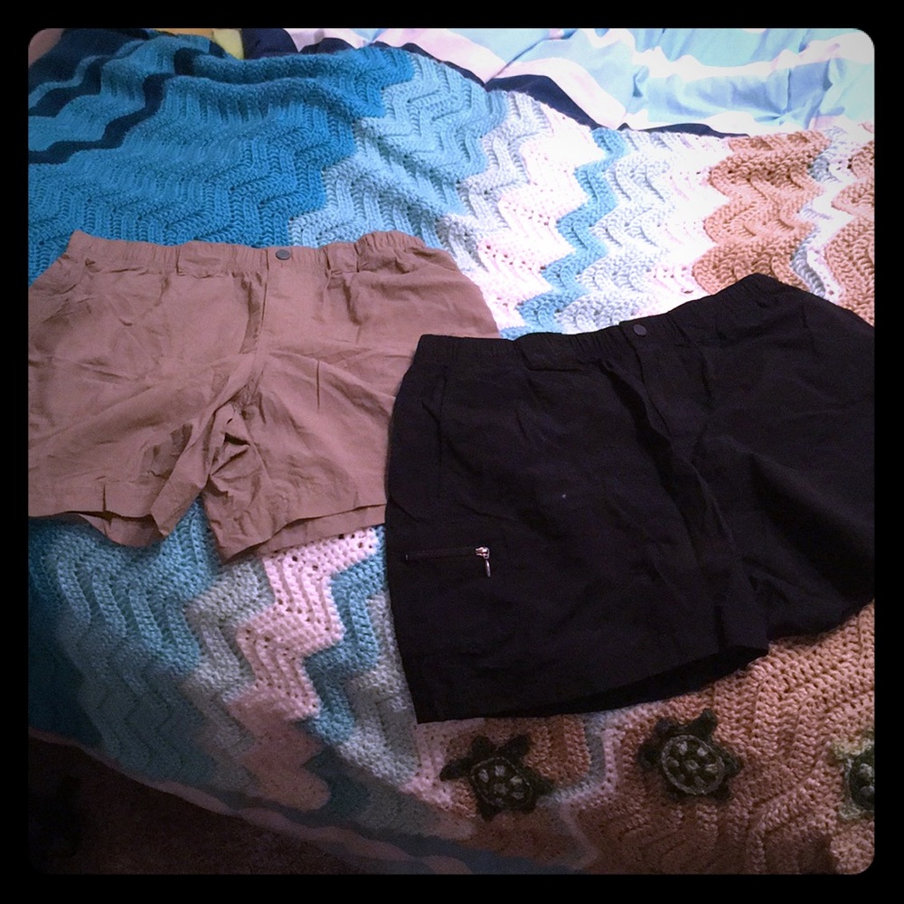 TWO pairs- Columbia cargo hiking shorts